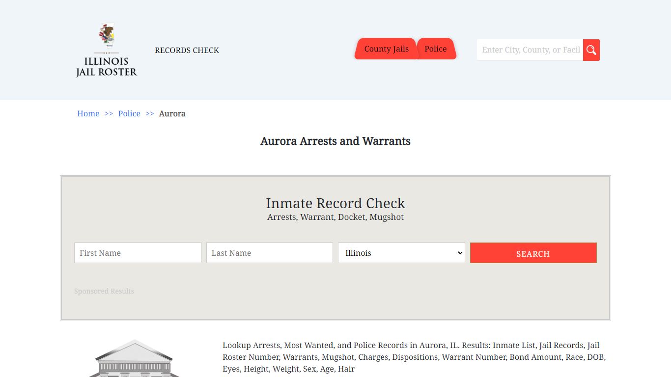 Aurora Arrests and Warrants | Jail Roster Search